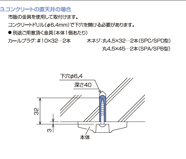 ホスクリーン室内用　スポット型　SPC/SPD/SPA/SPB